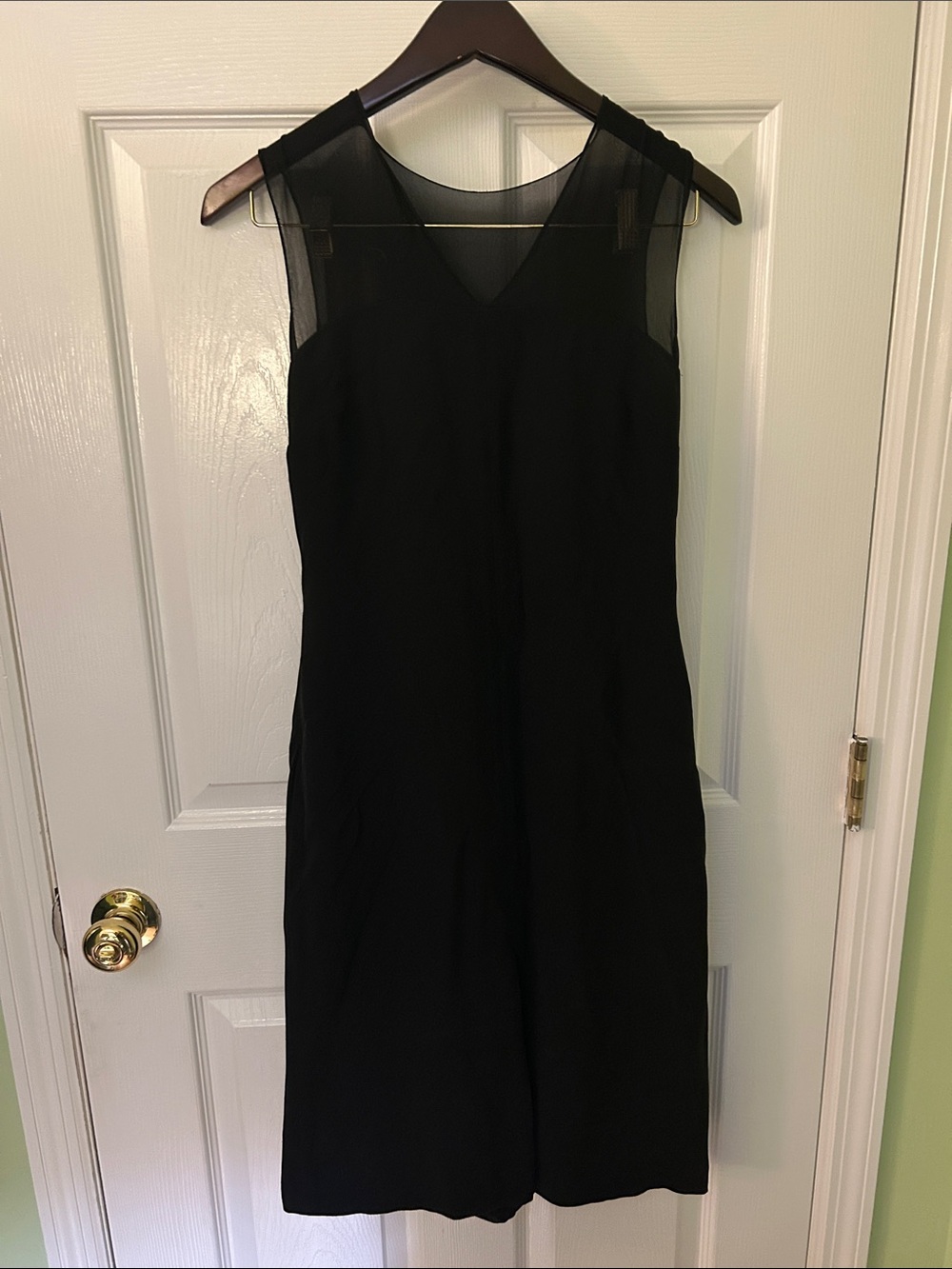 Giorgio Armani Sleeveless Black Sheer-Yoke Women’s Dress